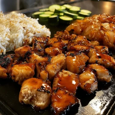 Delicious Blackstone Hibachi Chicken grilled to perfection.