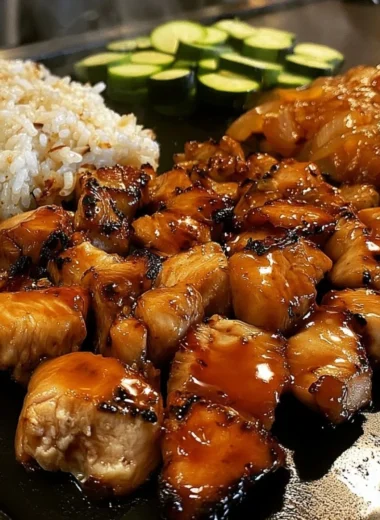 Delicious Blackstone Hibachi Chicken grilled to perfection.