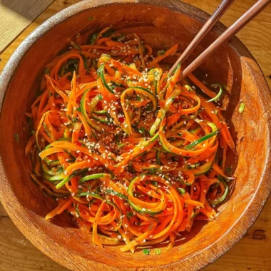 Fresh cucumber carrot salad with vibrant colors and healthy ingredients