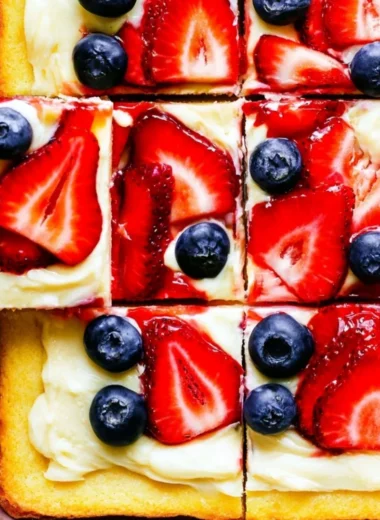 Delicious easy fruit pizza topped with an assortment of fresh fruits.