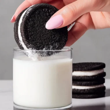 Delicious homemade Oreo cookies on a cooling rack
