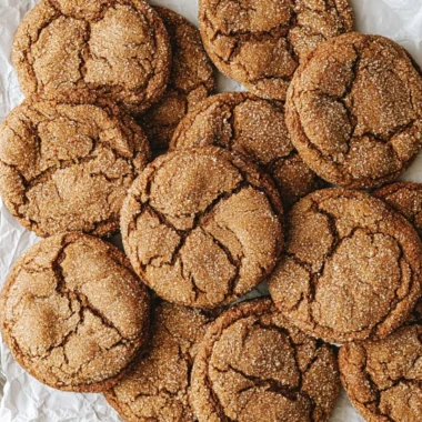 Deliciously soft molasses cookies on a baking tray, ready to enjoy
