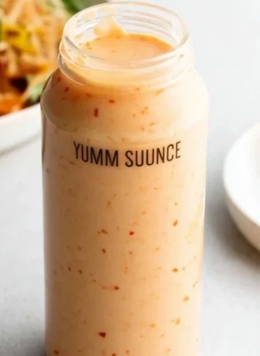 Bowl of delicious homemade Yum Yum Sauce ready to serve with meals