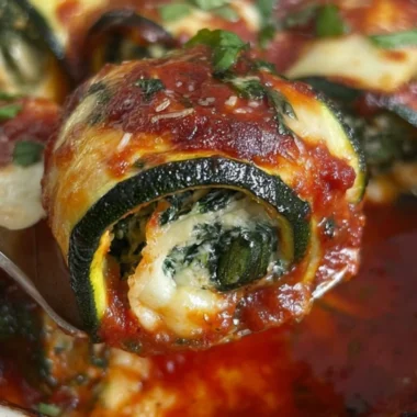 Delicious Zucchini Rollatini filled with cheese and herbs, a healthy dish idea