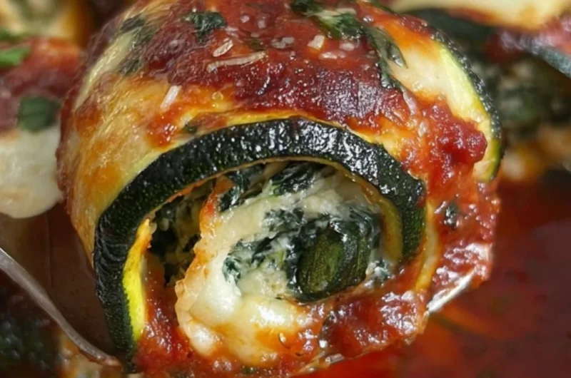 Delicious Zucchini Rollatini filled with cheese and herbs, a healthy dish idea