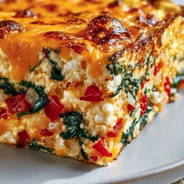 Delicious cottage cheese egg bake recipe, ideal for breakfast or brunch.