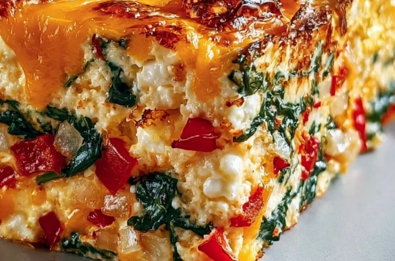 Delicious cottage cheese egg bake recipe, ideal for breakfast or brunch.