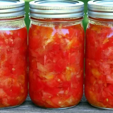 Easy canned diced tomatoes ready for cooking in various recipes