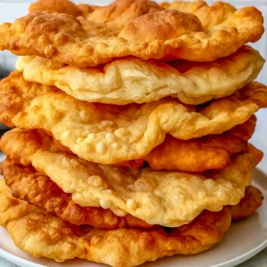 Delicious fry bread served with toppings for Indian tacos.