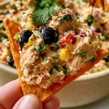 High-Protein Southwest Chicken Salad with chicken, beans, and veggies