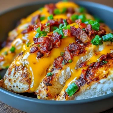 Plate of delicious Keto Crack Chicken garnished with herbs.